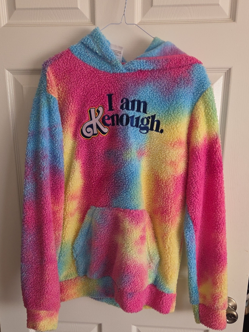 Barbie Multicolor Sherpa Hoodie - Pink, Blue, Yellow
